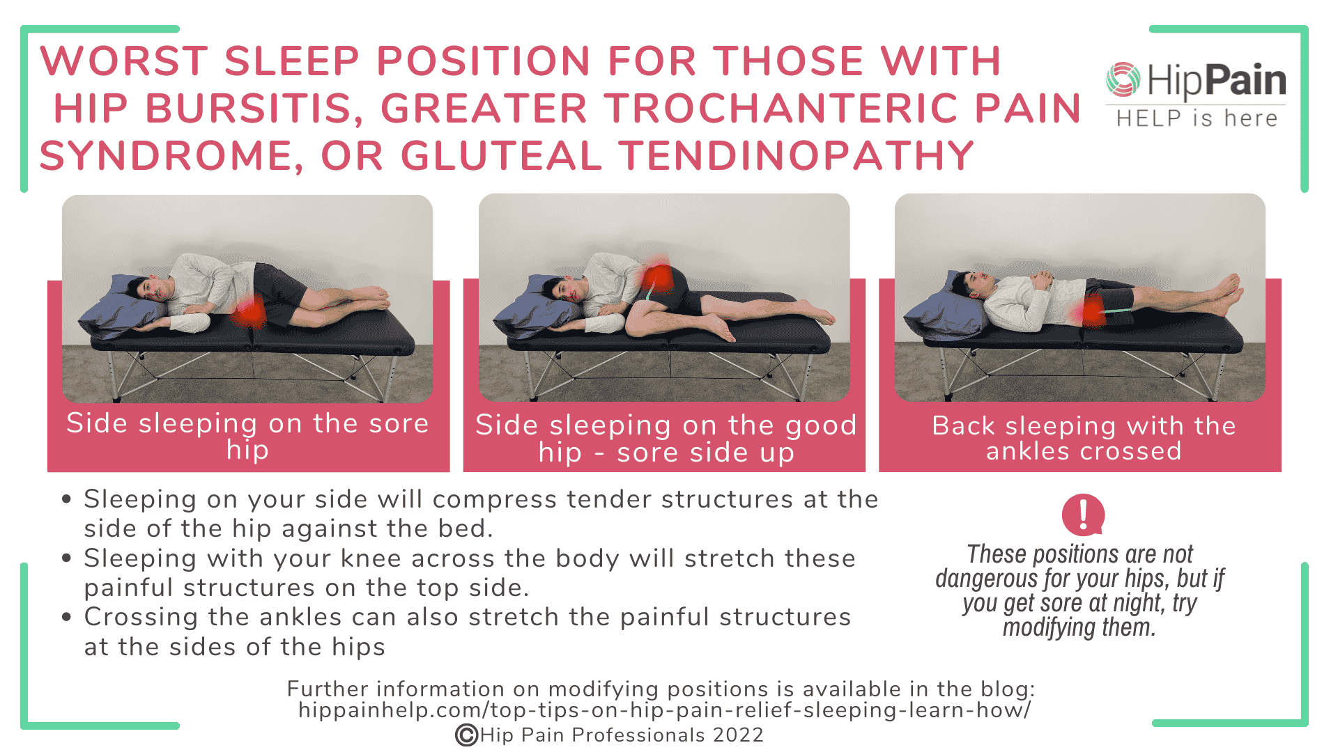 Hip Pain Help - Many people ask about how to side sleep with less